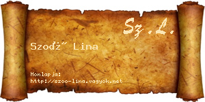 Szoó Lina névjegykártya